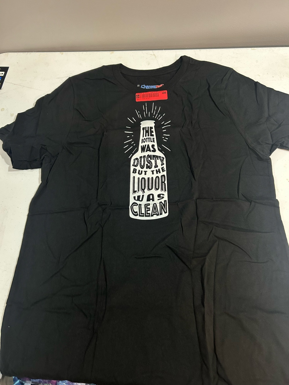 Grateful Dead Black Short-Sleeve Tee with White Bottle Graphic